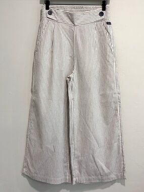 Batela Pinstripe Wide Leg Cropped Pants
